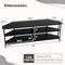 3-Tier Corner TV Stand for TVs up to 65 Inches with Charging Station